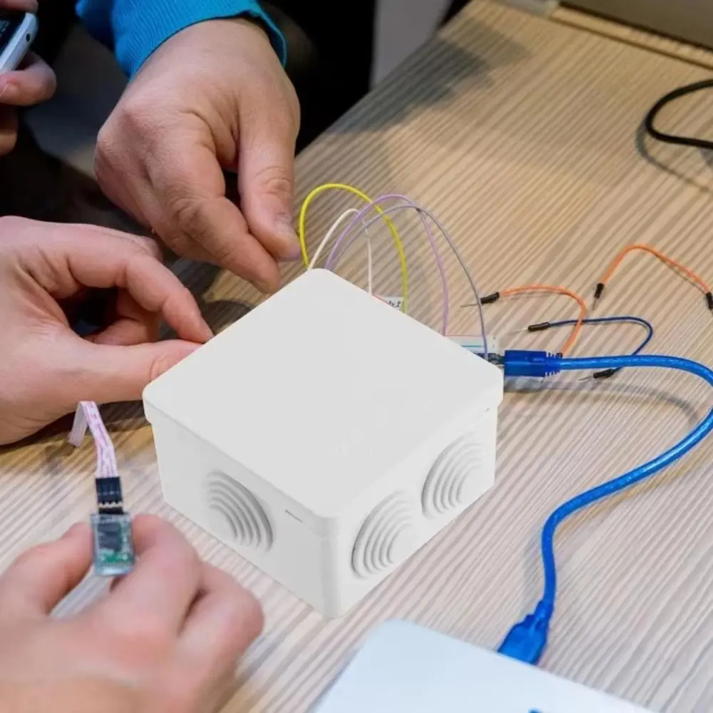Durable Waterproof IP65 Junction Box White DIY Connection Cable Branch ABS Wire Shell for Indoor Outdoor Cable Connections