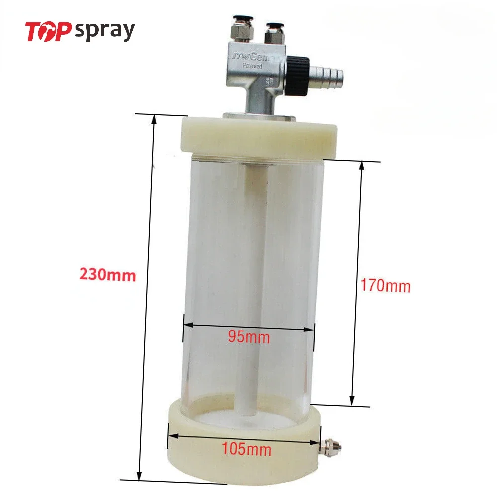 Topspray Fluidization hopper Máquina de revestimento, System Cup, com IG 02 Bomba para pó, 1 L