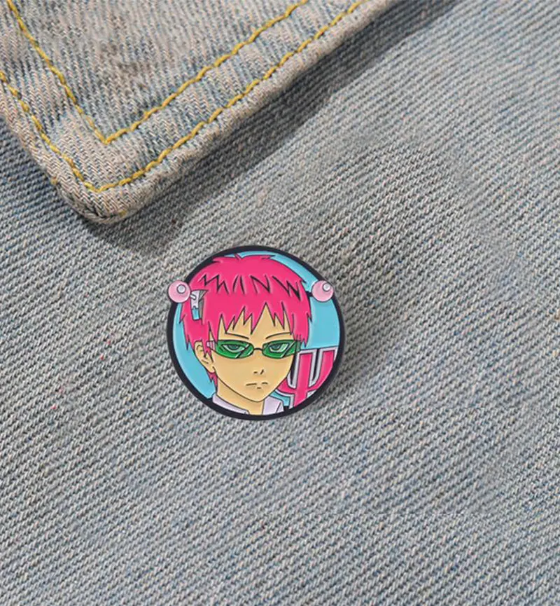 دبابيس أنيمي فيلم مخصص ، دبابيس سيكي كوسو نو Psi نان المينا ، حقيبة الملابس التلبيب دبوس ، فيلم الكرتون مجوهرات هدية للطفل ، صديق #6