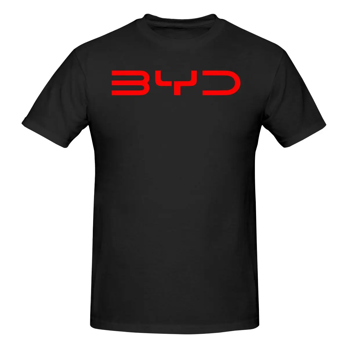 NEW BYD T-shirt Men Print Round neck T-shirt Summer Fashion Short Sleeve Cotton T Shirt