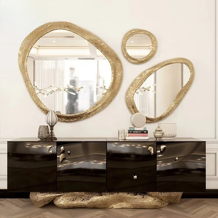Luxury Kitchen Simple Center Cabinets Design Black and Gold Sideboards Decorative Buffet Cabinets for Living Room