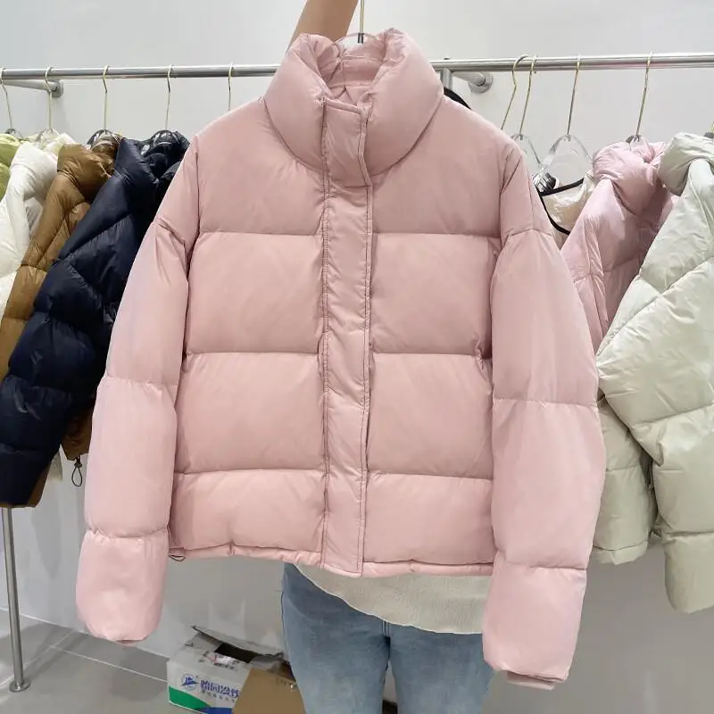 

Women's Padded Jacket Daily Wear Winter Clothing New Coats Clothes Korean Version Stand Up Collar Loose Thick Short Bread Jacket
