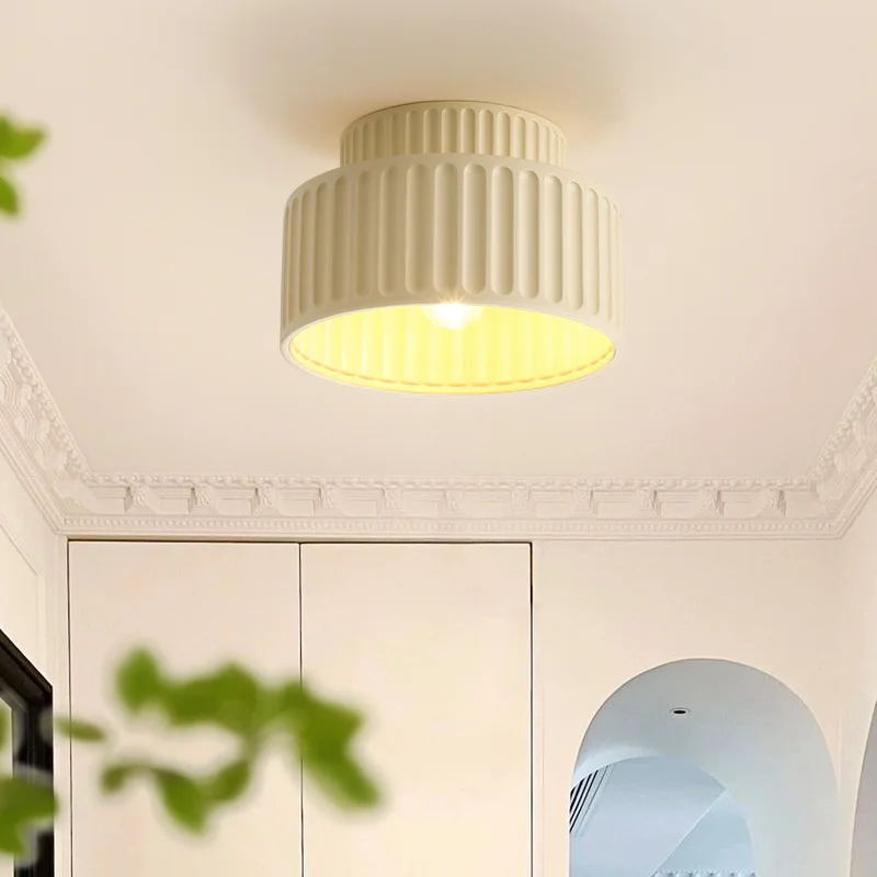 

French Cream Style Hallway Ceiling Light Nordic Modern Creative Minimalist Entrance Hallway High End Lighting Fixtures