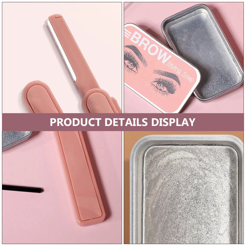 3 個の眉毛スタイリングワックス透明眉ポマードボリュームのある定義された眉を一日中保持するためのメイクアップ用品ツールセット