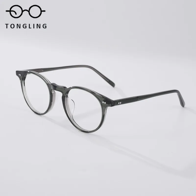 

Fashionable Women Small-Face High-Quality Acetate Personalized Retro Men Glasses Frame Can Be Equipped With Prescription Lenses