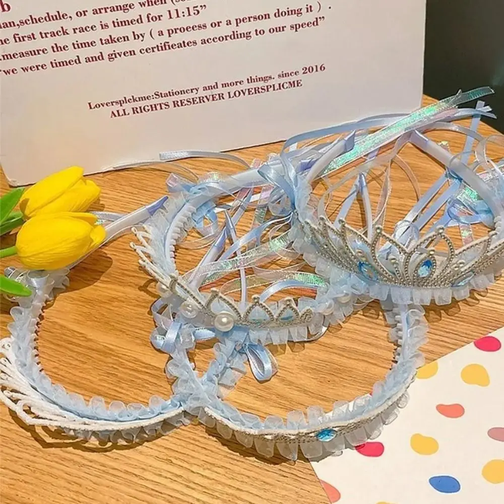 

Королевская синяя корона принцессы, блестящие аксессуары для фотосъемки, заколка для волос для девочек, повязка на голову со стразами