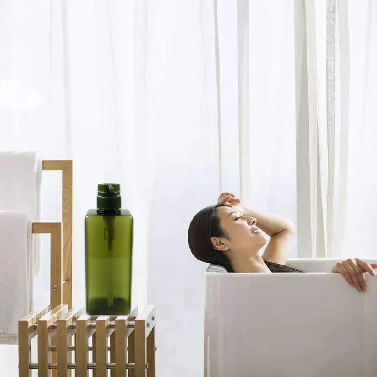 Botella de bomba cuadrada transparente de gran capacidad de 650Ml para champú dispensador de jabón líquido contenedor rellenable vacío de plástico