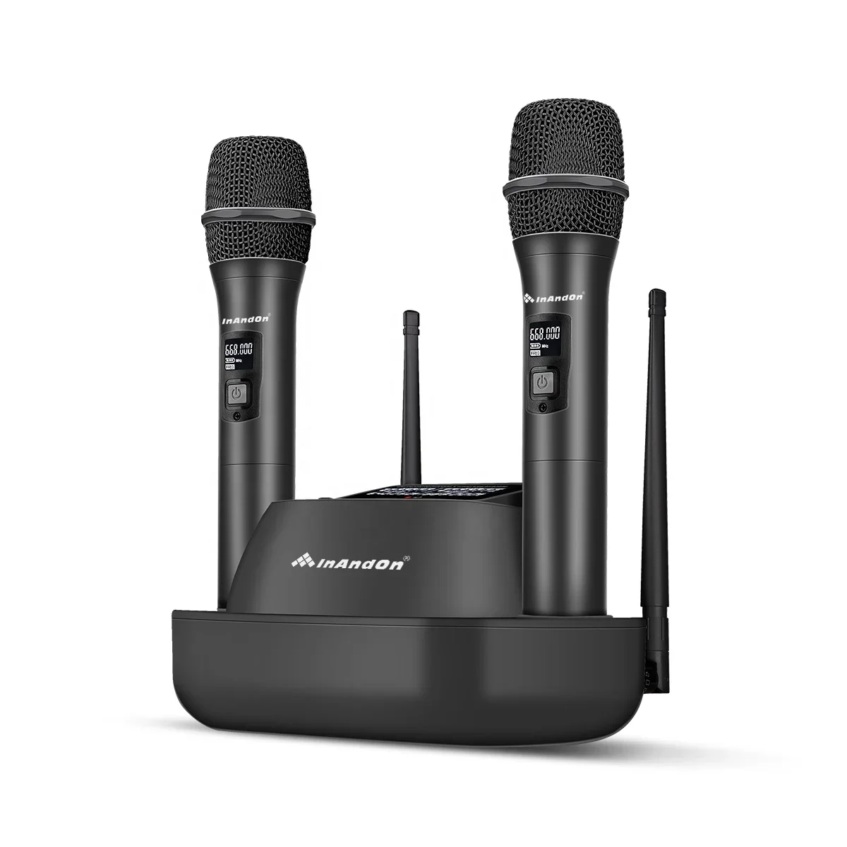 Anti-interference UHF HIFI KTV Stage Performance Self-charging Rechargeable Wireless Karaoke Microphone without Mixer Function