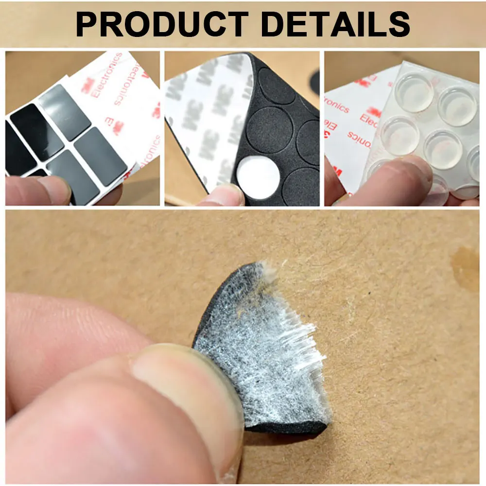 SW 자가 접착 실리콘 충돌 방지 패드 미끄럼 방지 스펀지 매트 도어 스토퍼 댐퍼 방음 가구 패드 쿠션