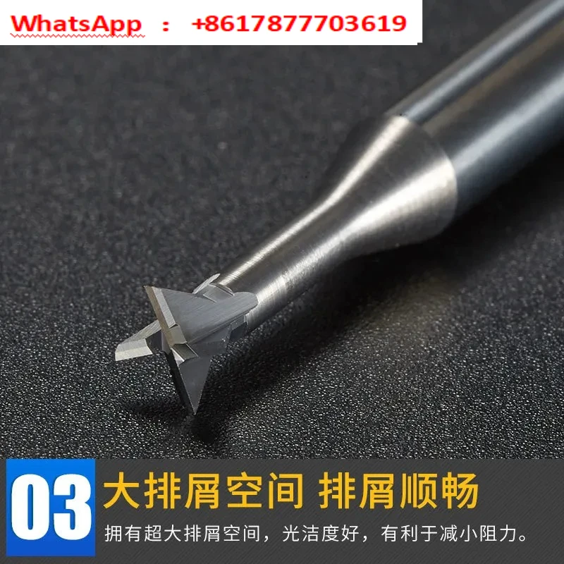 Swallowtail milling cutter, integral alloy groove milling cutter, forming chamfering cutter, 45 degrees, 60 degrees