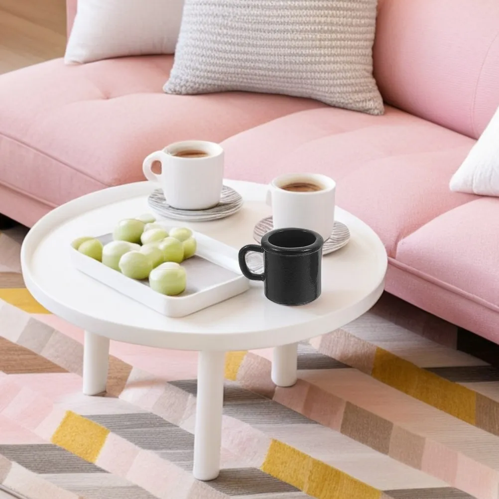 

Набор из 8 миниатюрных чашек для кофе и чая из сплава, реалистичный дизайн, для кукольного домика, кухни, декора комнаты, аксессуары, рождественский подарок