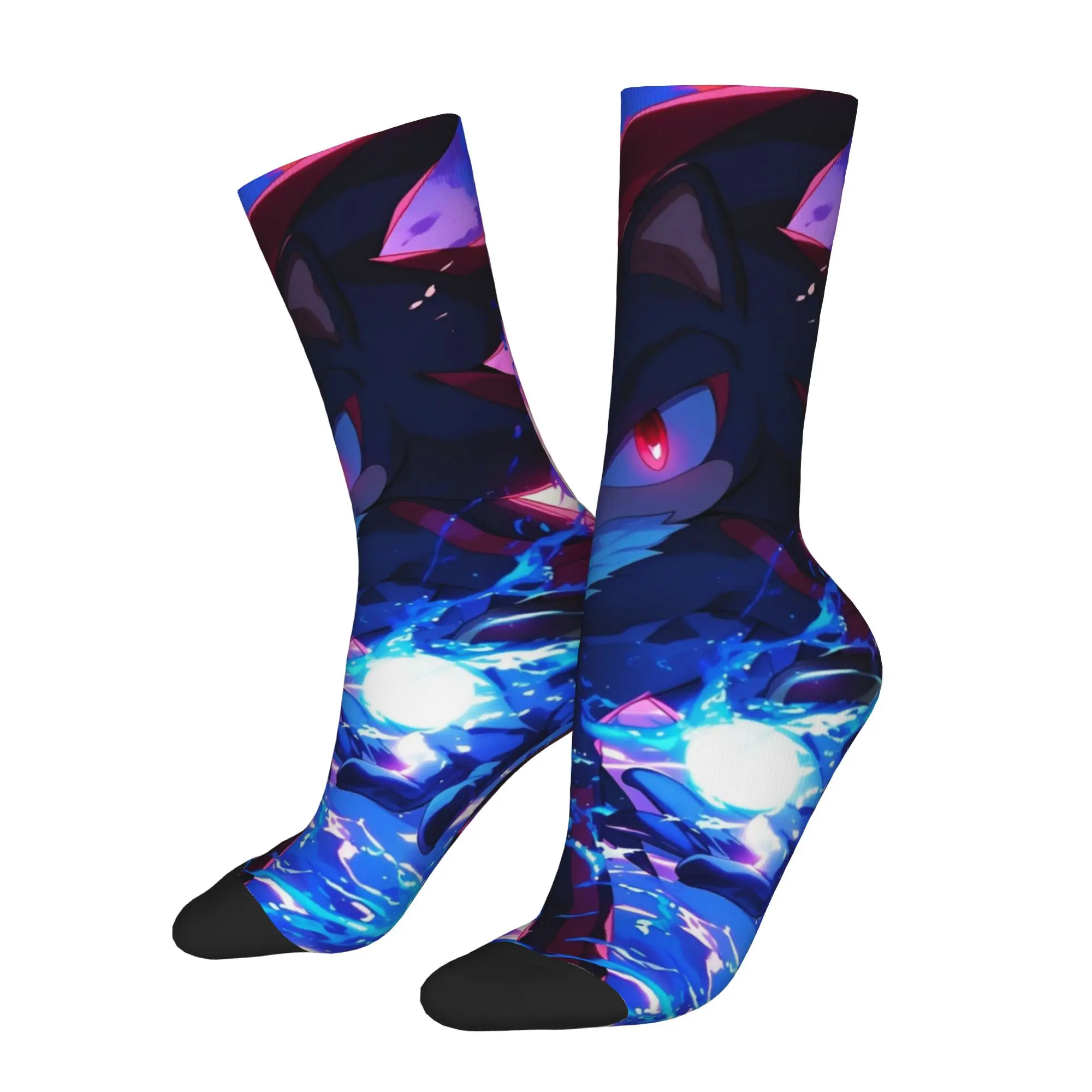 Autumn Winter Cool Men's Women's S-Shadow The Hedgehogs Socks  Breathable Crew Socks
