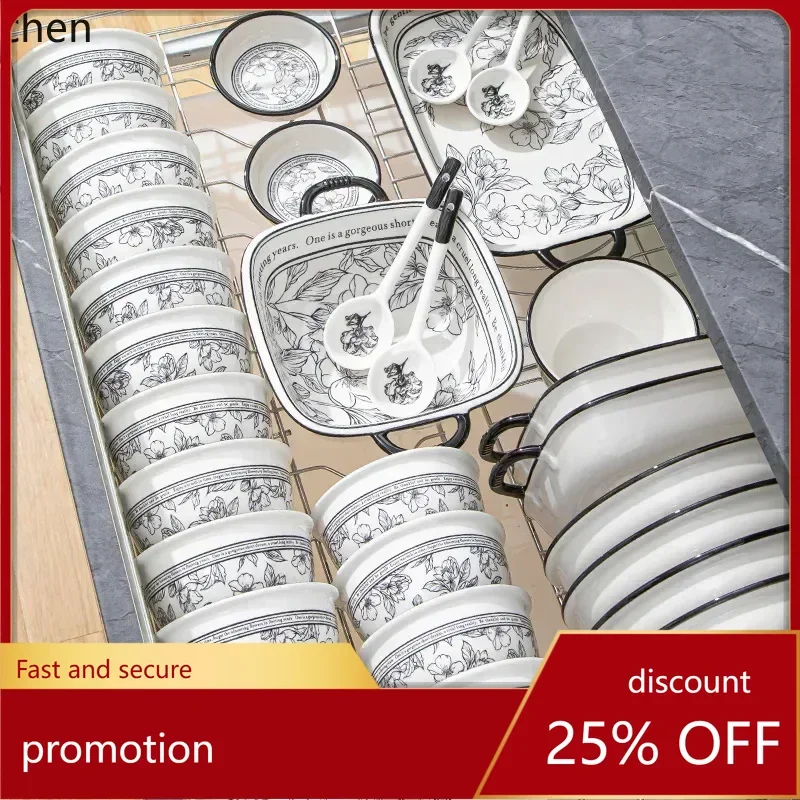HT Bowl Set Household High Beauty Ceramic Tableware Gift Box【20pcs】