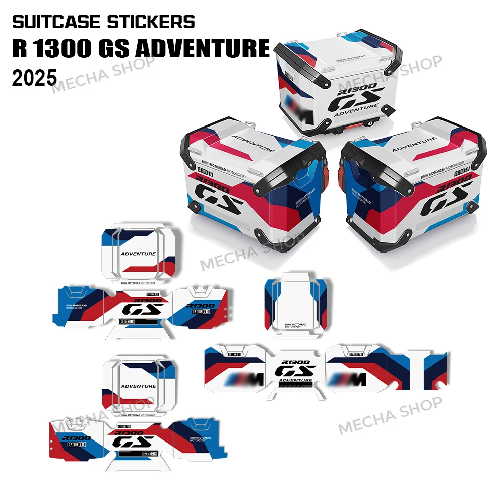 

Новинка для R 1300 GS Adventure 2025, алюминиевая наклейка на багаж R1300GSA, кофры, наклейка на верхнюю коробку, комплект M, аксессуары для мотоциклов
