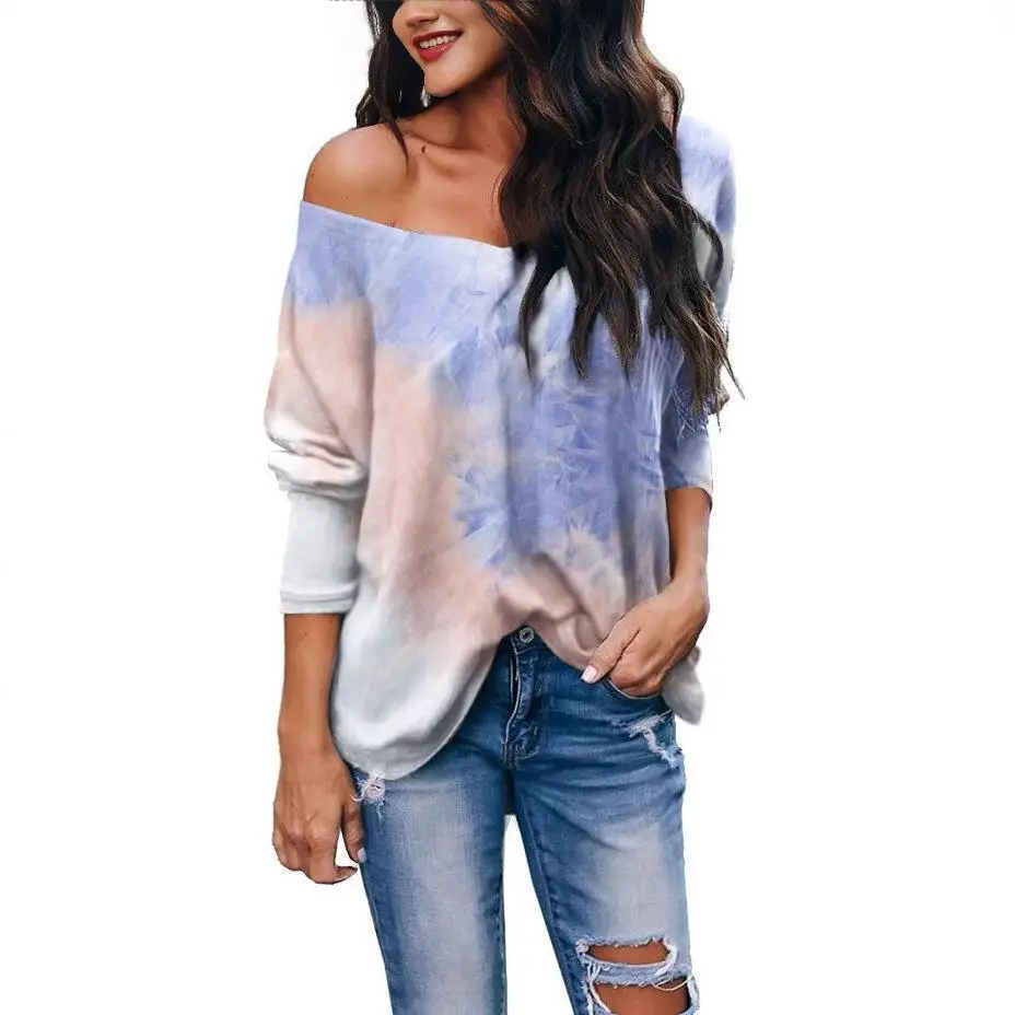 

Женская футболка Long Sve с воротником, повседневная облегающая футболка из полиэстера, цветной дизайн, осенняя женская футболка Faion