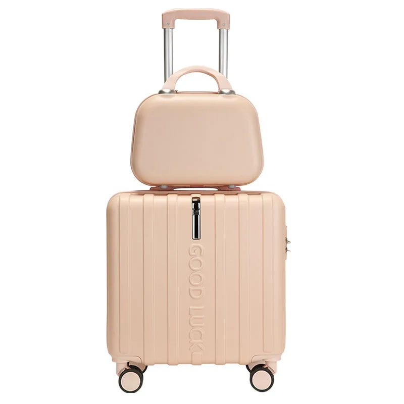 Fashion Password Suitcase 18-inch Luggage Lightweight Rolling Luggage Set Universal Wheel Travel Bag Small Cabin Carry-on Bag