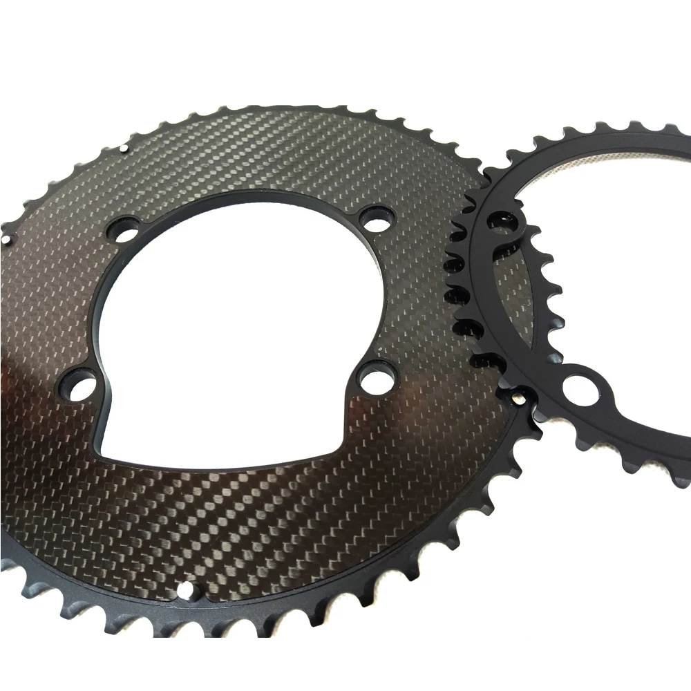 LEESE Carbon Fiber Combination Alloy BCD 110 Road Bike Double