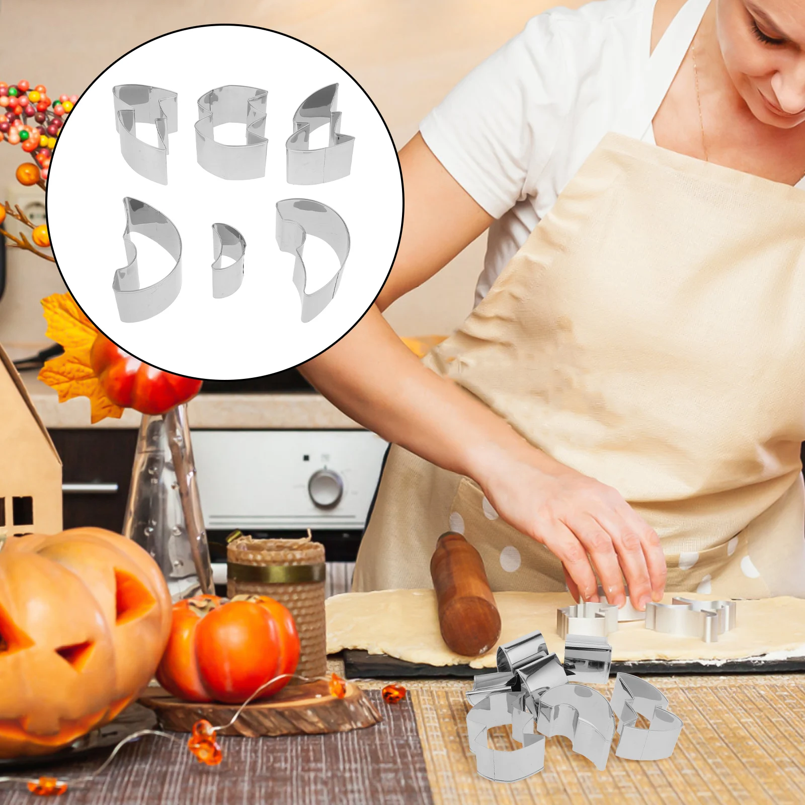 

6 Pcs Pumpkin Carving Mold Halloween Kit for Pumpkins Cutter Decorations Spider