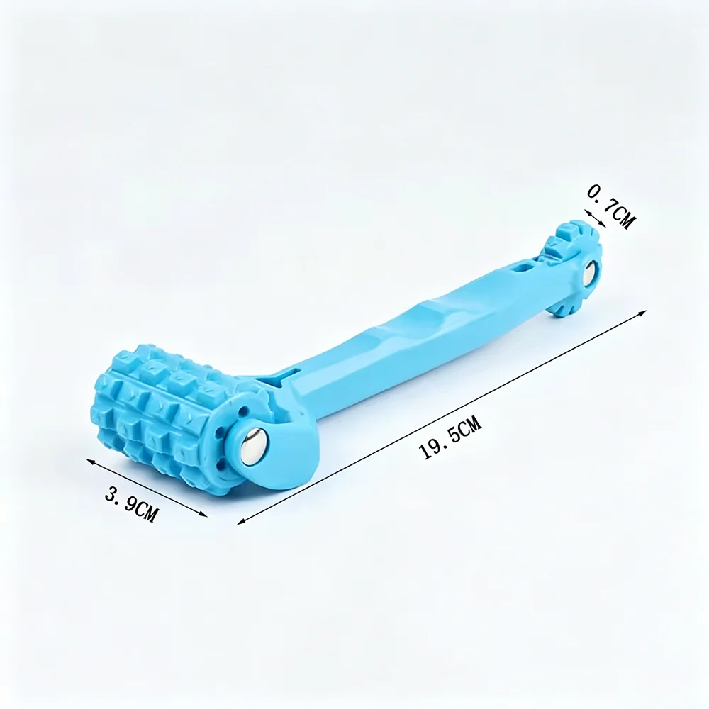 2 Pcs/Lot Blue PP Material Car Audio Modification Sound Installation Roller with Toothed Structure Rollers at Both Ends