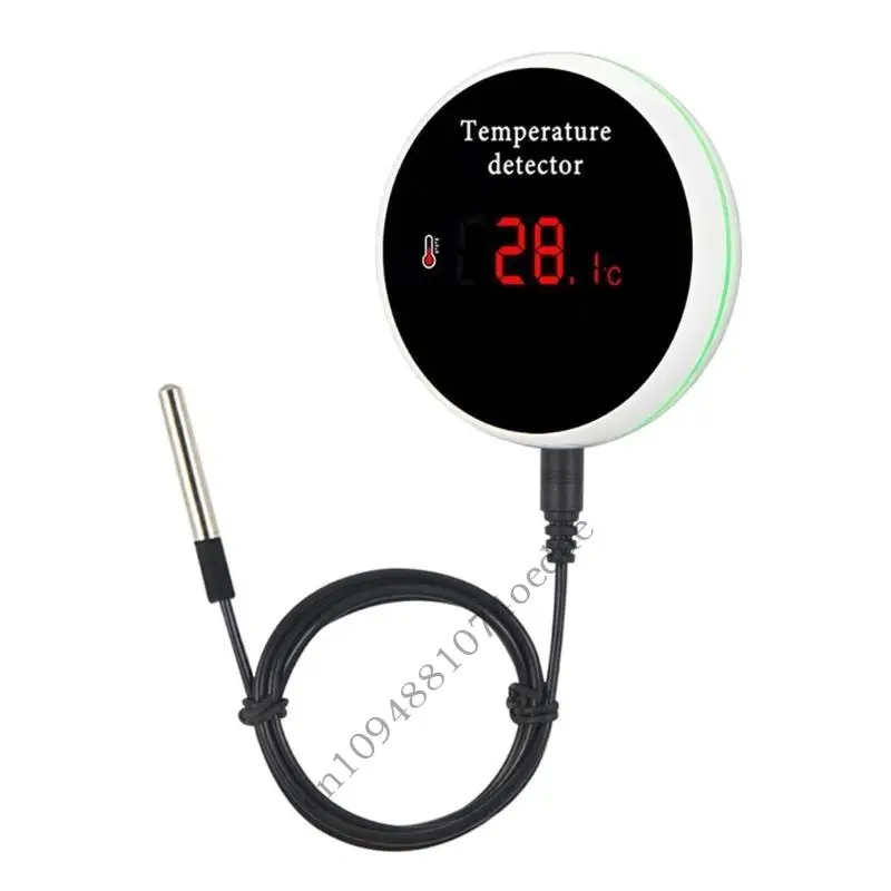 

0XXC Wireless Temperature Monitor with Waterproof Probe High Accruacy for Household