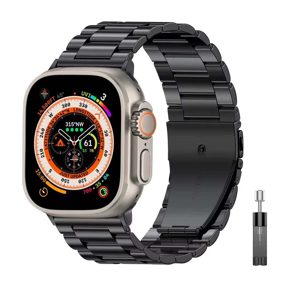 Stainless Steel Titanium Alloy Strap For Apple Watch Band Ultra 4 349mm 44mm 45mm 46mm 41mm Bracelet iwatch Series 8/9/10/11/12