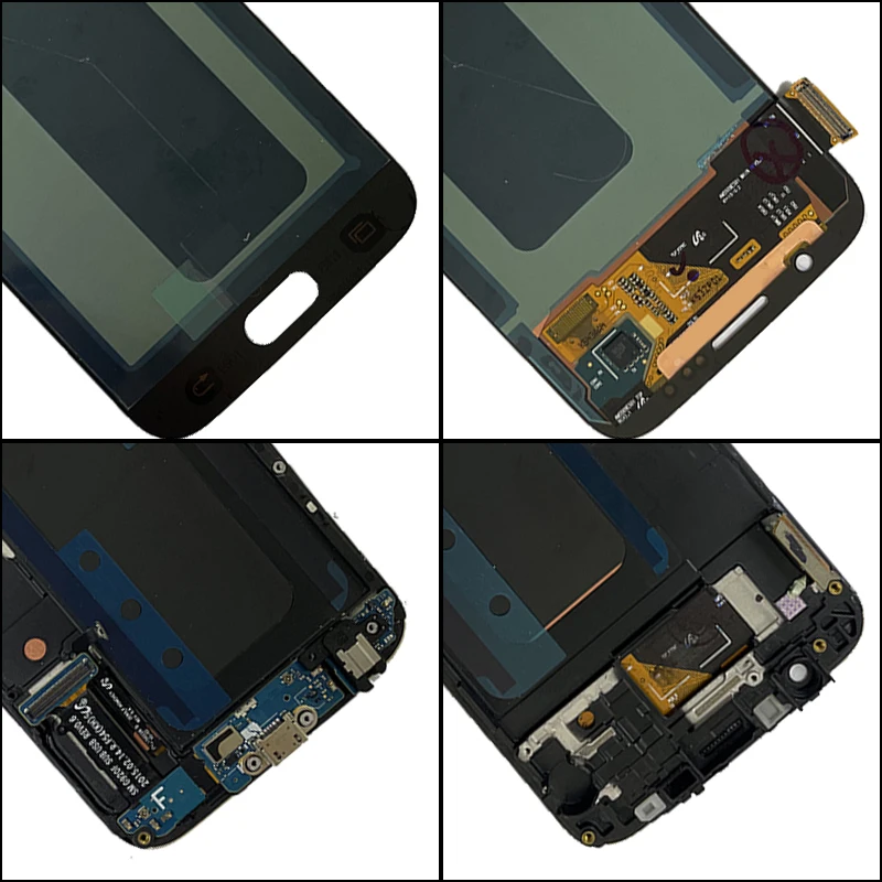 شاشة LCD بديلة لسامسونج ، شاشة تعمل باللمس ، مجموعة محول الأرقام مع غطاء ، S6 ، G920 ، G920i ، G920F ، G920W8