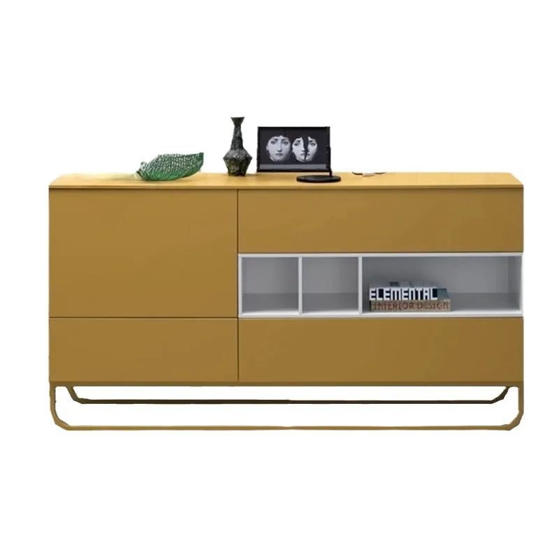 Paint dining side cabinet Solid wood entry porch cabinet Modern simple multi-functional storage