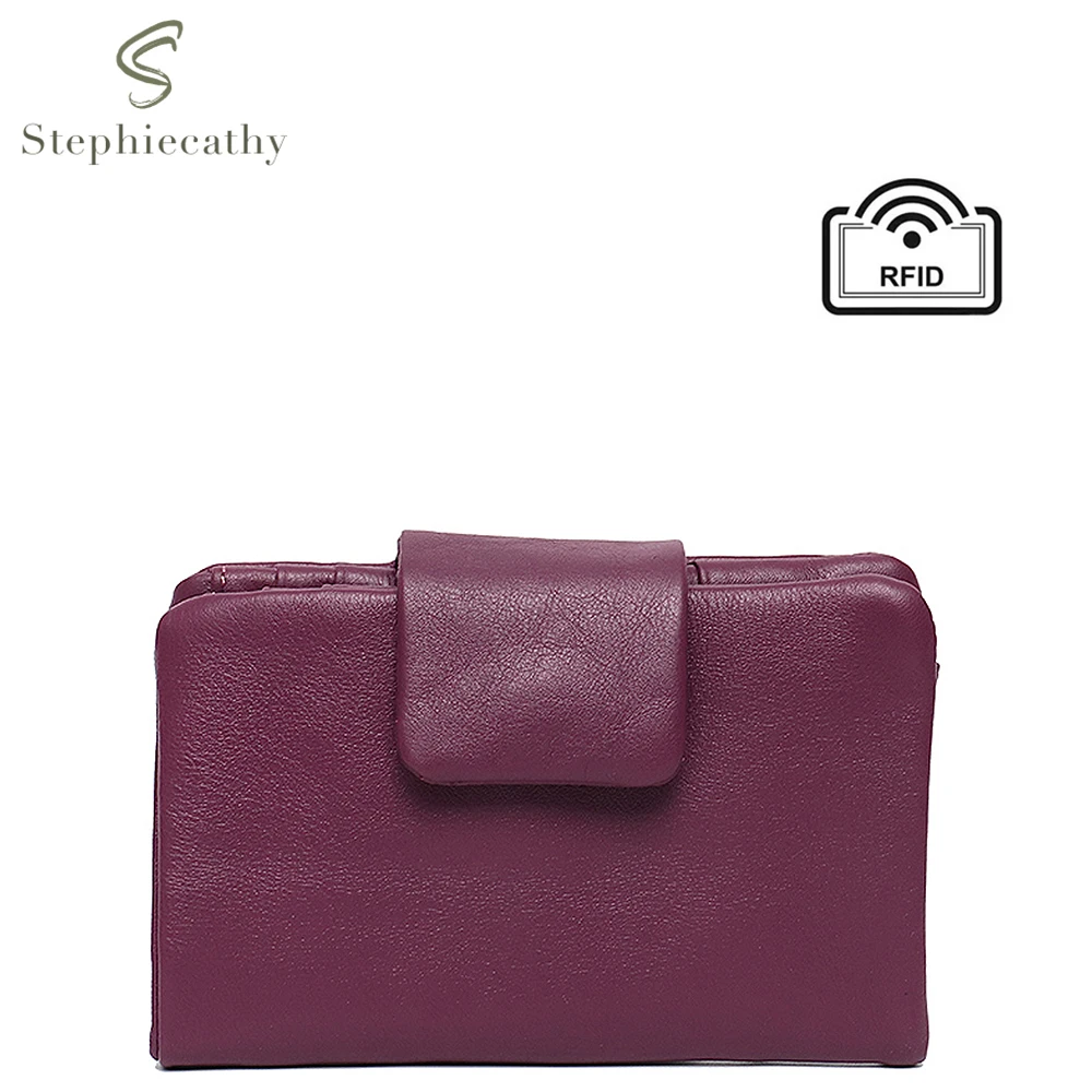 SC Natural Genuine Leather Wallet For Women Daily Functional Coin Purse Brand Design Female Casual Cowhide Card Holder Clutches