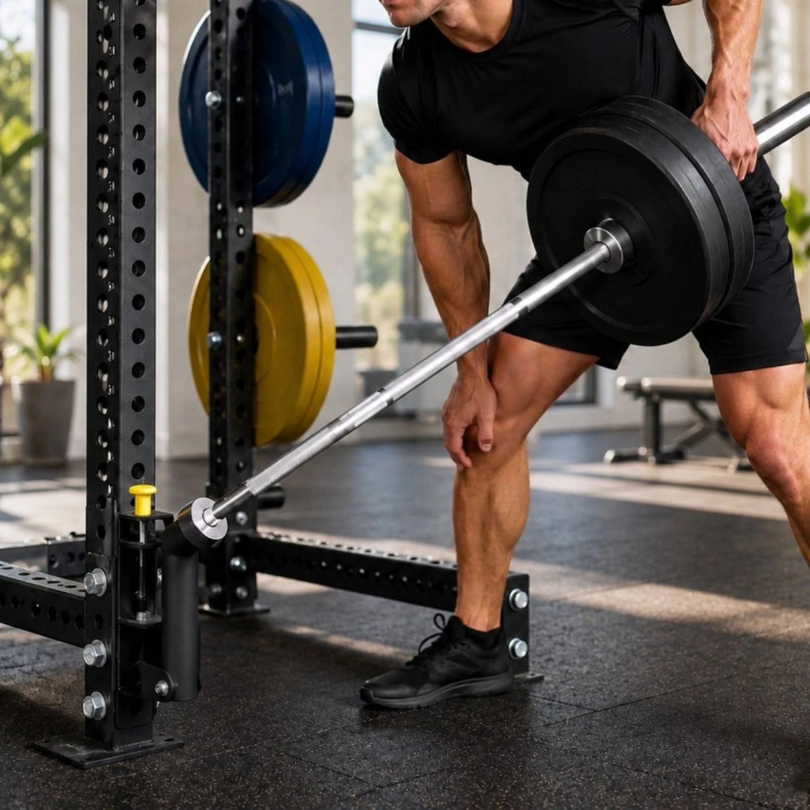 Fitness Equipment Compact Rack Mounted Landmine Attachment Landmine Attachment with Rotating Joint Space-Saving