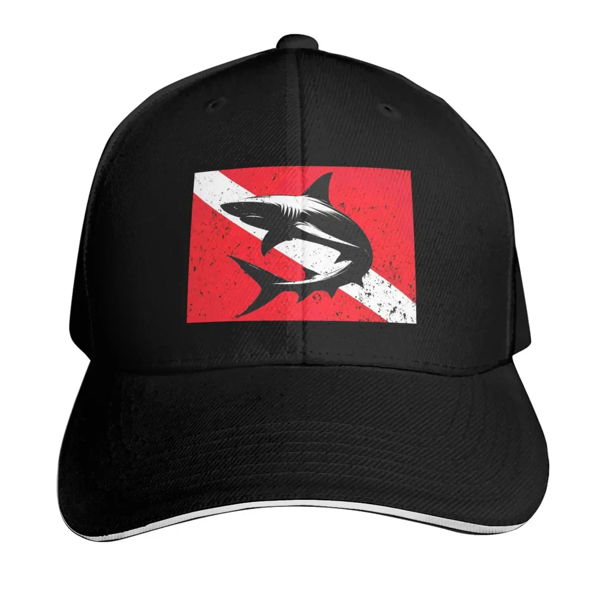 Scuba Diving Dive Flag And Shark Cap Fashion Casual Baseball Caps Adjustable Hat Hip Hop Summer Unisex Baseball Hats