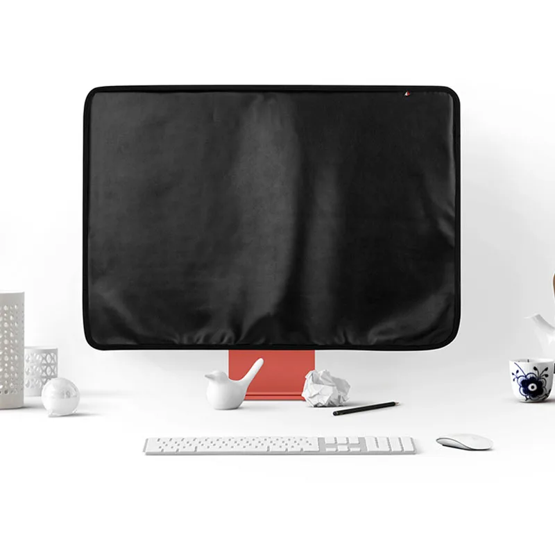 

PU Leather Dustproof Cover for 24 Inch IMac Display Dust Protection Cover PU Back Pocket for Apple Computer Sleeve Case