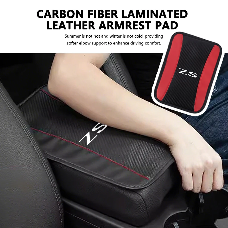 apoio-de-braco-para-assento-de-carro-almofada-de-fibra-de-carbono-console-central-descanso-de-braco-para-mg-cyberster-4-ev-es5-hs-one-gt-gs-3-zs-5-7-6