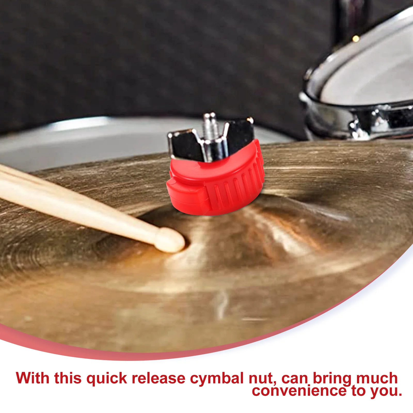 

8Pcs Quick Release Cymbal Nuts Drum Replacement Kits Easy Install Durable Fixing Nut for Universal Cymbal Drum Nuts
