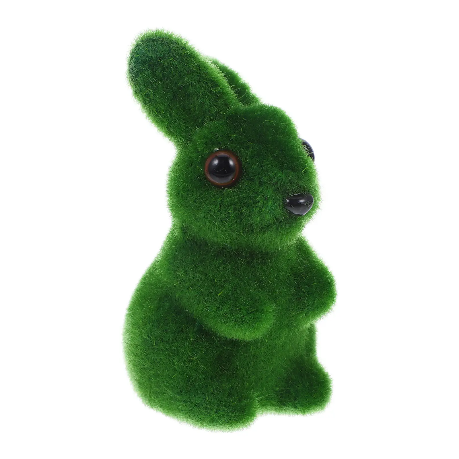 Easter Moss Rabbit Simulation Decor Realistic Flocked Moss Bunny Sculpture Indoor Outdoor Garden Decoration Easter Table