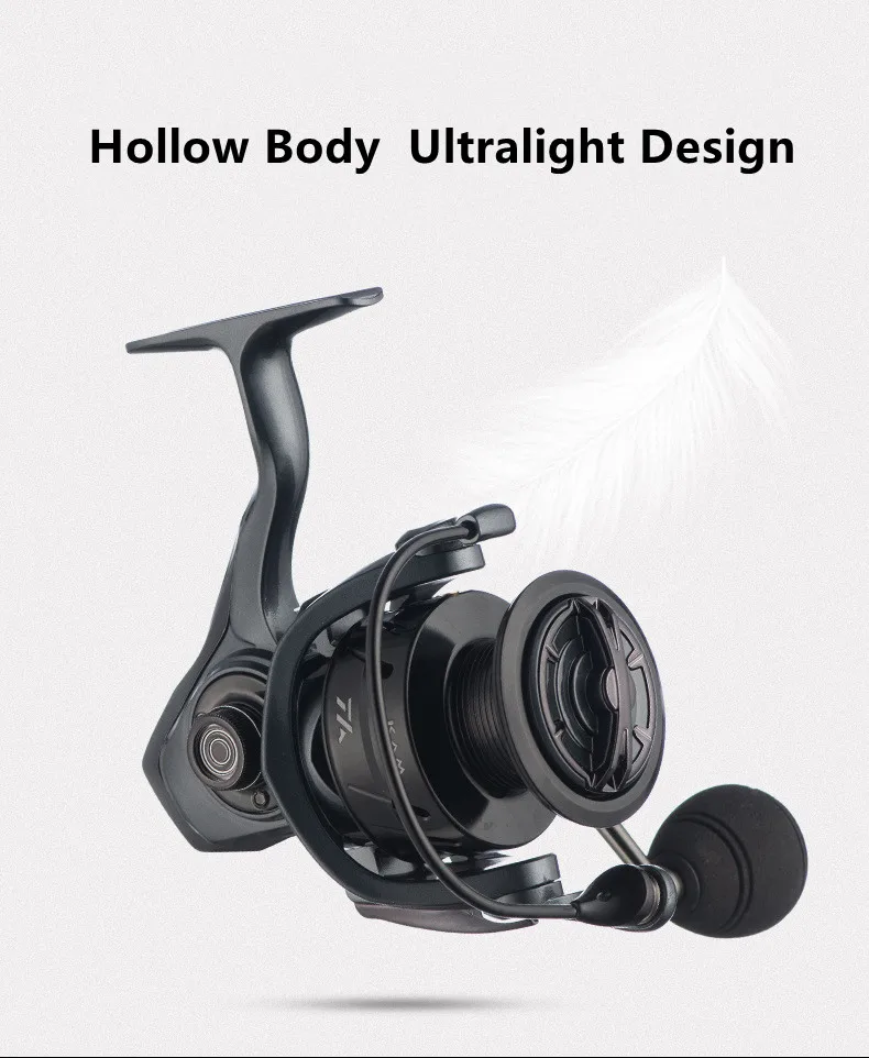 Mavllos Angeln Spinning Reel 1000-5000 Flach Spool Max Drag 11,5 KG Geschwindigkeit Verhältnis 6.2:1 ultraleicht Metall Salzwasser Angeln Reel – Detail 9