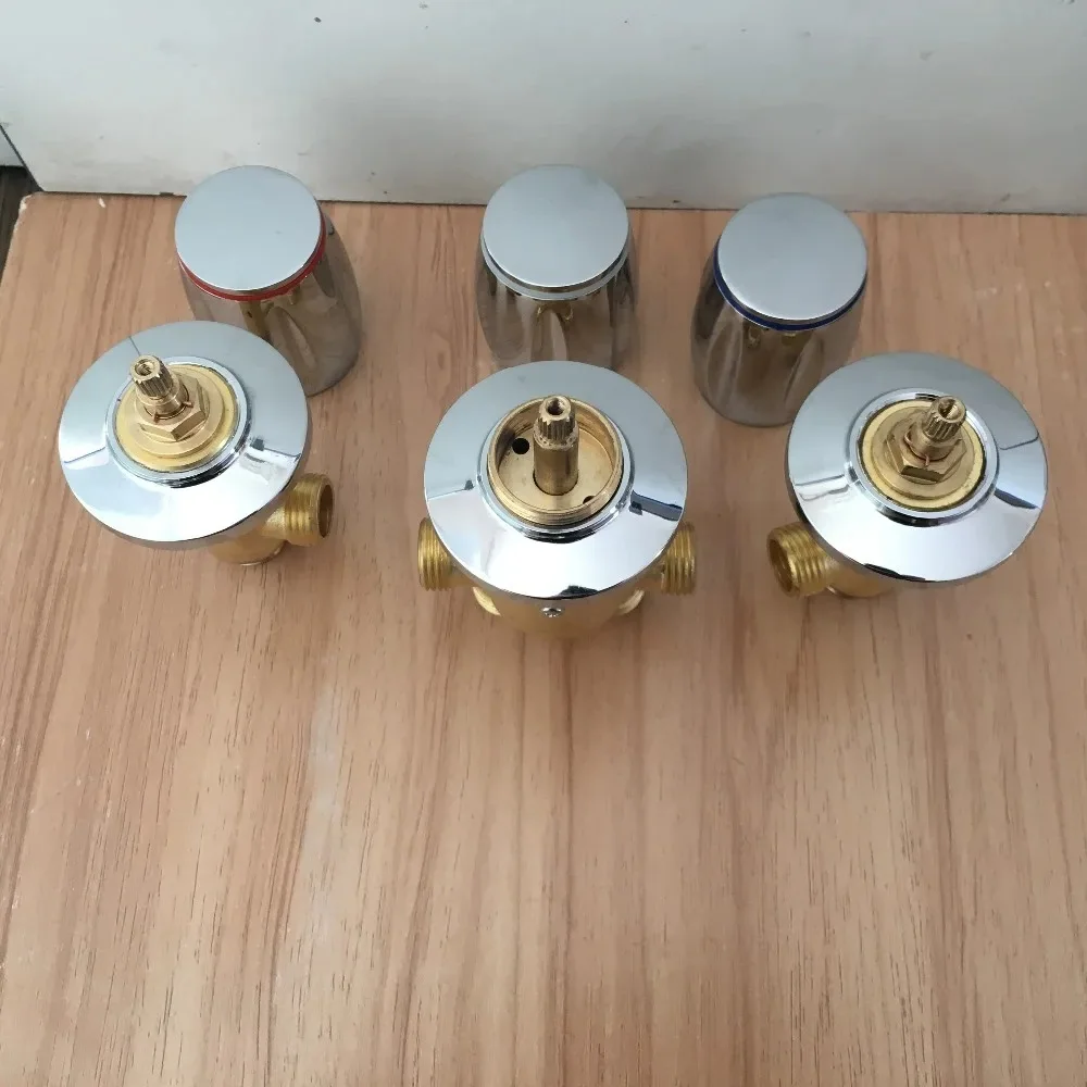 MTTUZK Round Handle Brass Switch Valve for Bathtub faucet shower mixer Bath faucet control valve Split five-hole Bathtub faucets