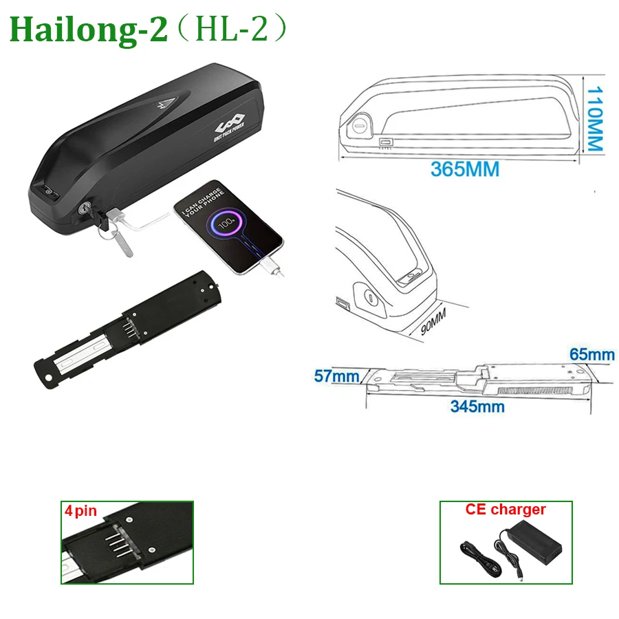 Upagraed V8 Q20 EBike-Akku 21700 48 V 20 Ah Unterrohr-Lithium-Pack für 1500 W 1000 W 750 W 500 W 350 W 250 W Elektrofahrrad-Sets – Detail 3