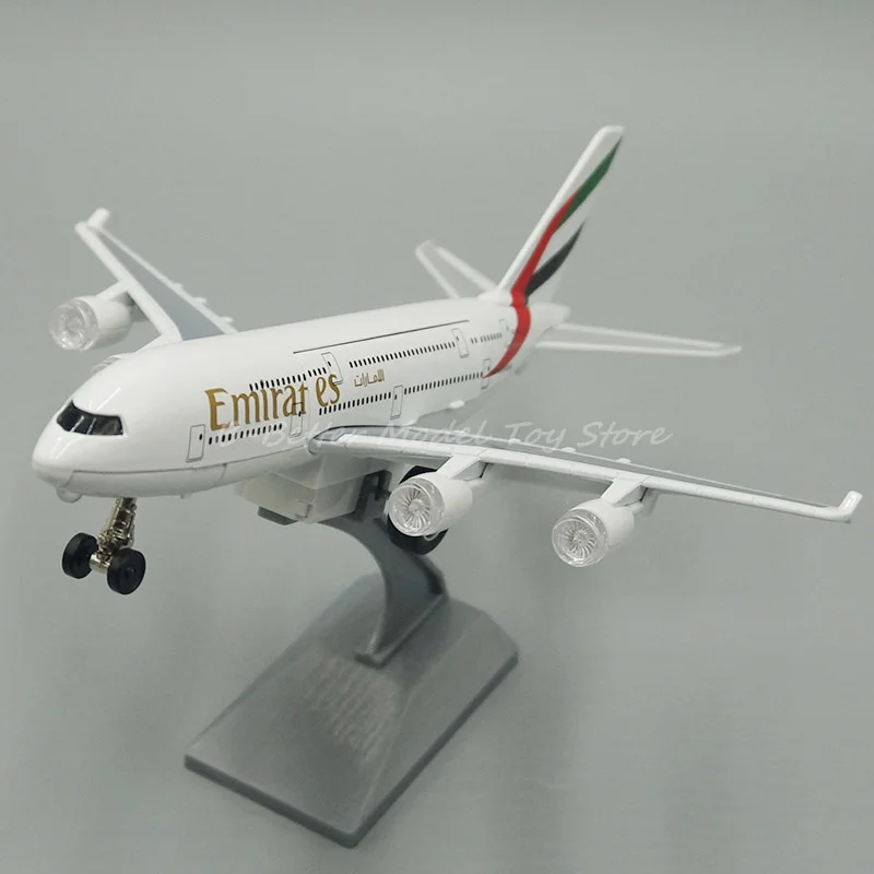 

Diecast Plane Model Toy Airbus A380 Airliner Replica Pull Back With Sound & Light Children Gifts