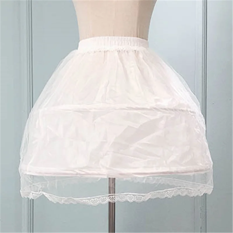 أطفال تنورات لزهرة الفتيات فساتين الفتيات الصغيرات كرينولين 2 هوب تنورة ثوب نسائي لوليتا تنورة داخلية Vestido De Novia