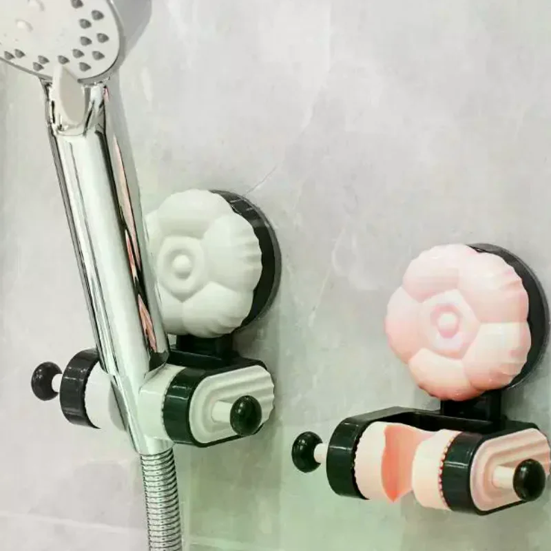 Rose Shower Head Holder, Suction Cup Type, Movable, No-drill, Adjustable, Swivel Type, Bathroom/toilet Shower Head.