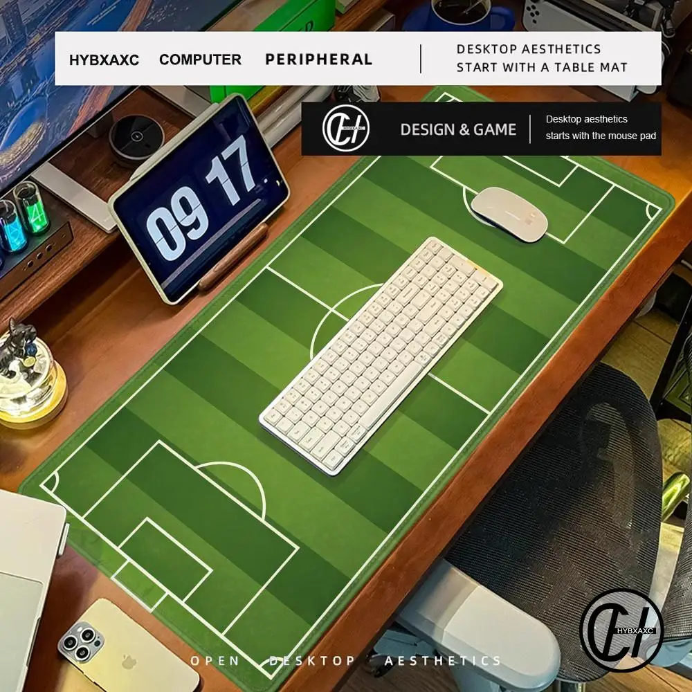 Football Field MousePad Non-slip Locking Edge DeskMat PC Laptop Accessories Rubber Office Keyboard Large Game XXL Carpet HYBXAXC