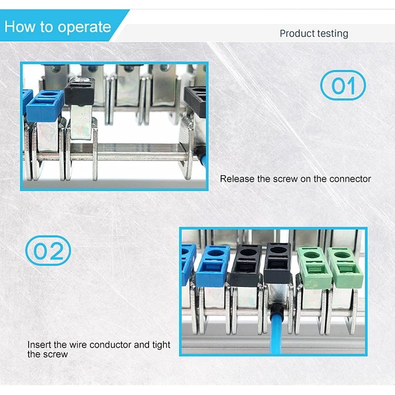 10Pcs AKG 4/16/35 Busbar Terminal Block Screw Connection 3*10mm, 6*10mm Copper Bar Wire Electrical Connector 4mm²  16mm²  35mm²