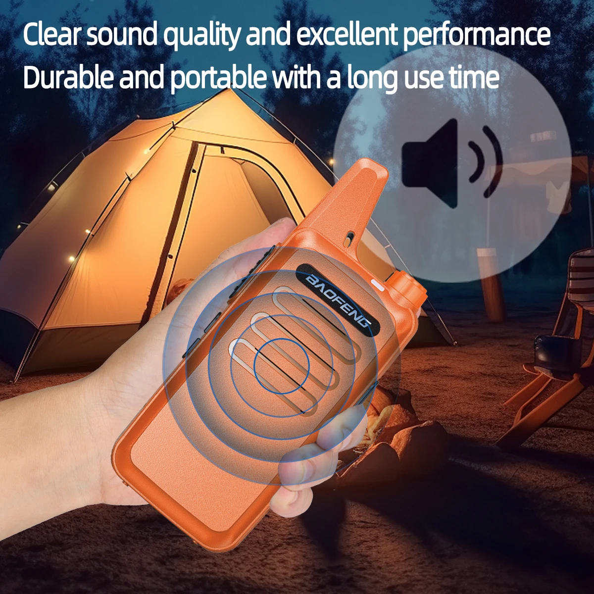 Imagem -03 - Portátil Mini Walkie Talkie Uhf Carregamento Usb Recarregável Two Way Ham Radio para Exterior Caça Camping Viagem Pcs Baofeng-bf-t20