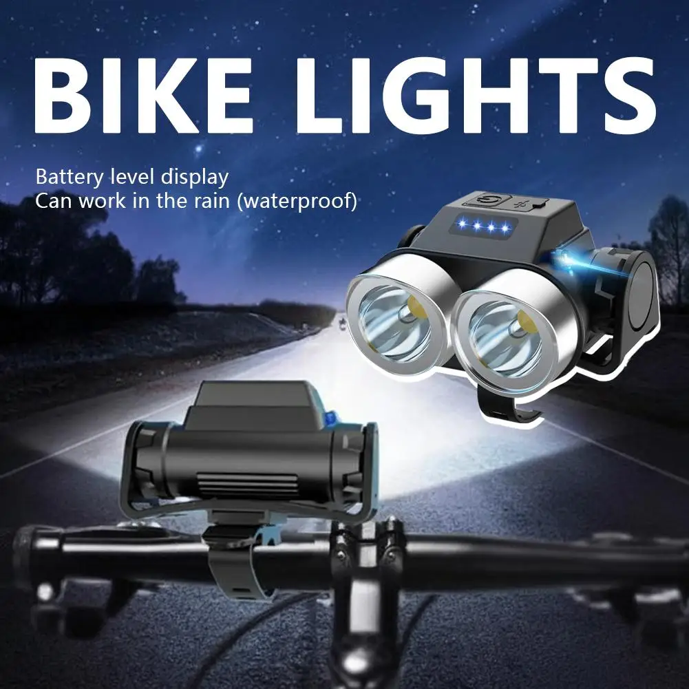 

Bike Light USB Rechargeable Headlight Waterproof Super Bright Lighting Easy Installation For Road Mountain Bike Accessories