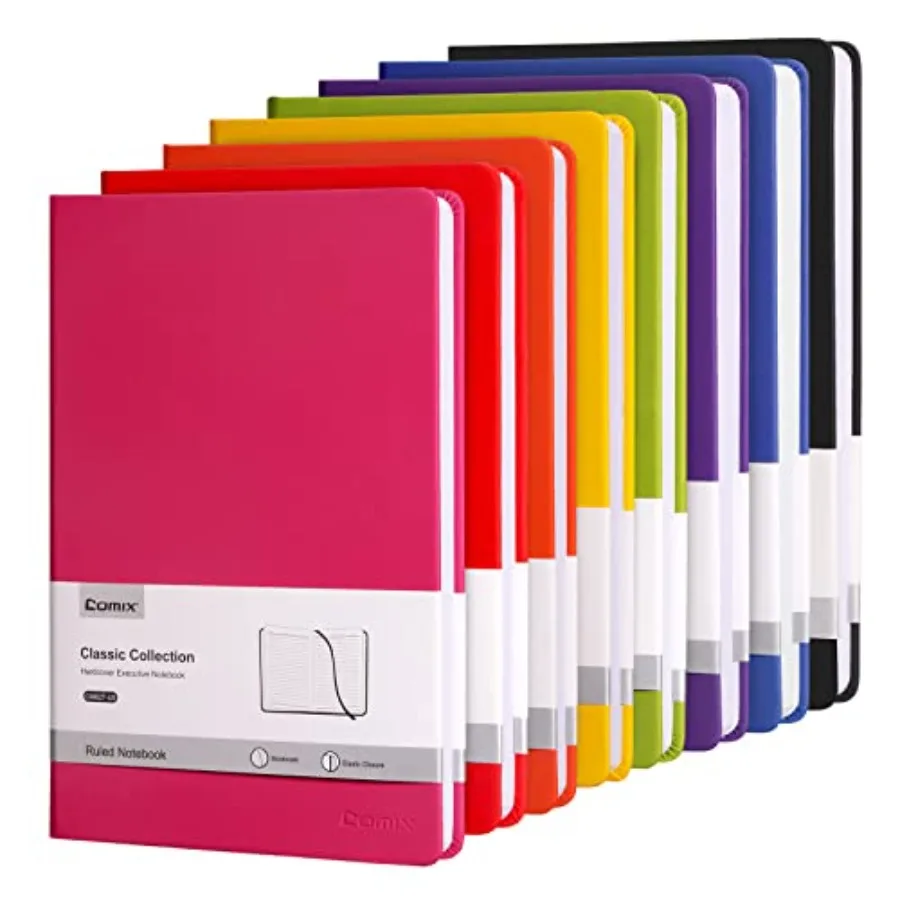 

Lined Journal Notebooks for Work 20 Pages 5.5"x8.3" Hardcover A5 Medium College Ruled Journaling Notebooks for Notes-taking Fit
