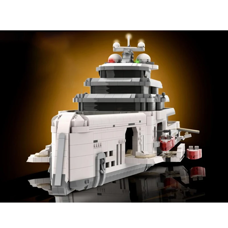 قوالب بناء Moc وحدات Majestic Monarch | يخت نموذج التكنولوجيا كتل عيد الميلاد DIY لعبة البناء الهدايا العسكرية #5