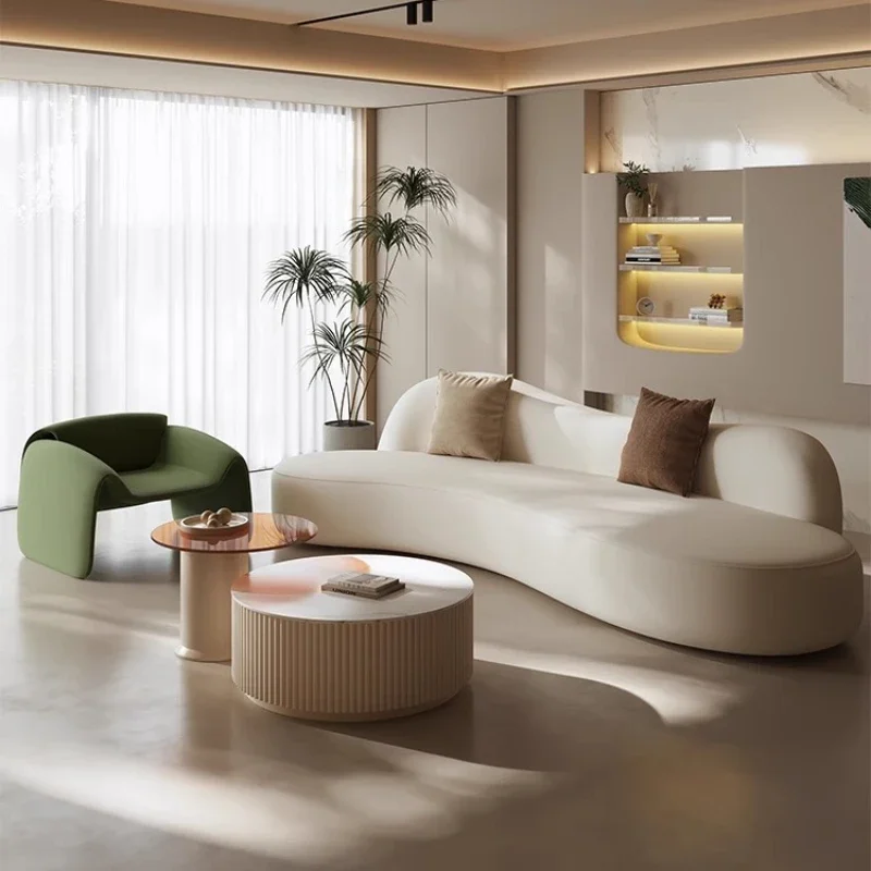 

Curved special-shaped sofa small apartment rest area reception beauty salon clothing store office hotel negotiation