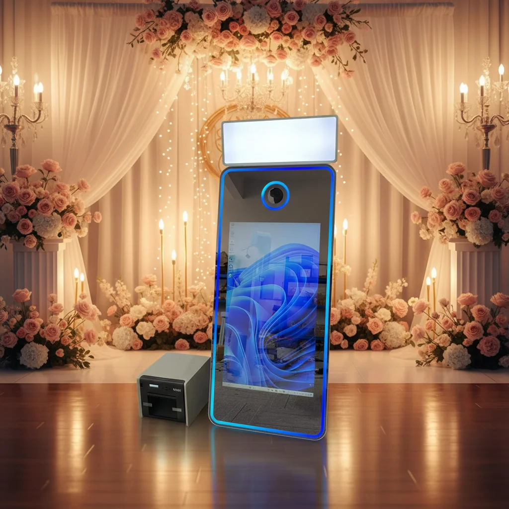 Dslrbooth 70+43 Inch Miroir Booth Digital Mirror Instant Print Photo Booth Tempered Glass Camera For Wedding Birthday