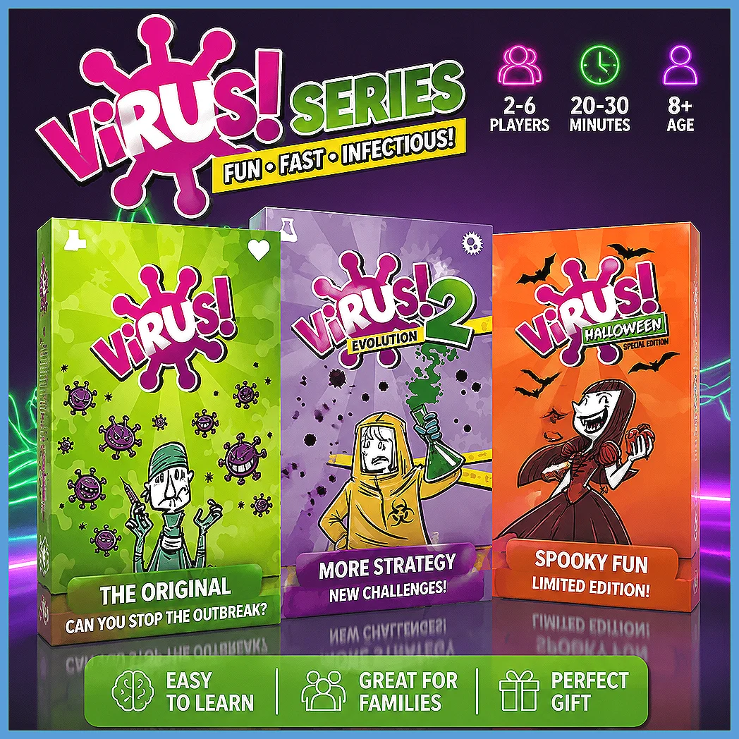 Board Game Virus - 바이러스 시리즈 1&2 가족 전략 카드