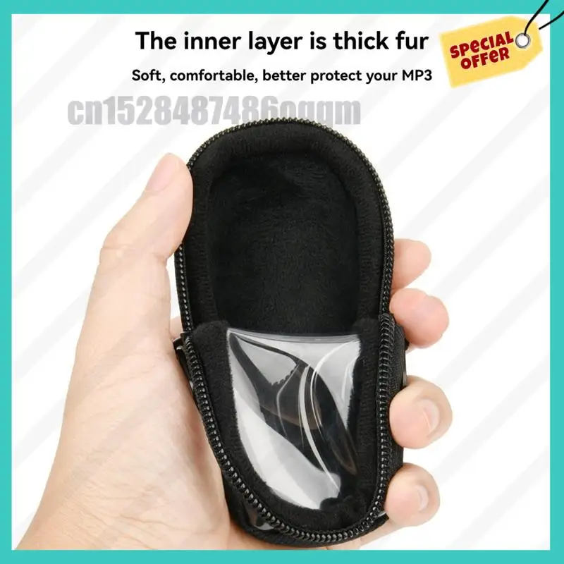 -ABJZ مشغل MP3 حمل الحقيبة الواقية لسوني NWE394 في الهواء الطلق معلقة مشبك حقيبة تخزين TPU